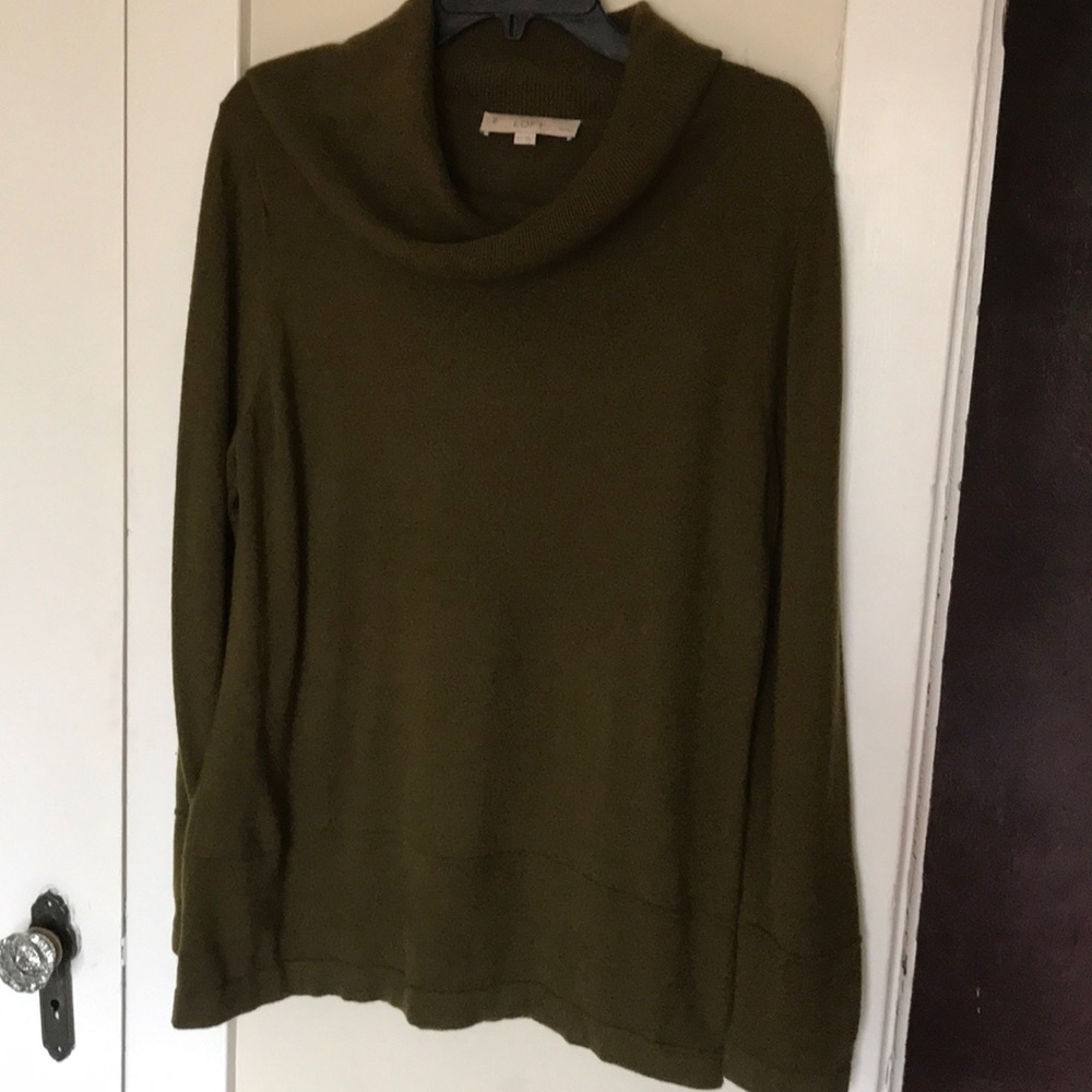 LOFT cowl neck cashmere sweater